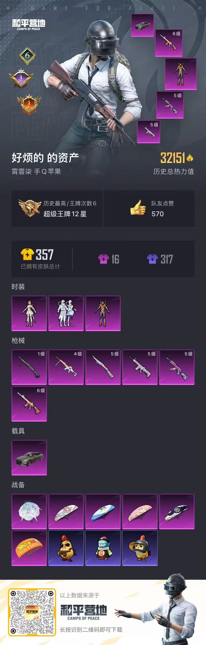 HPSJ3335642和平精英账号详情图4