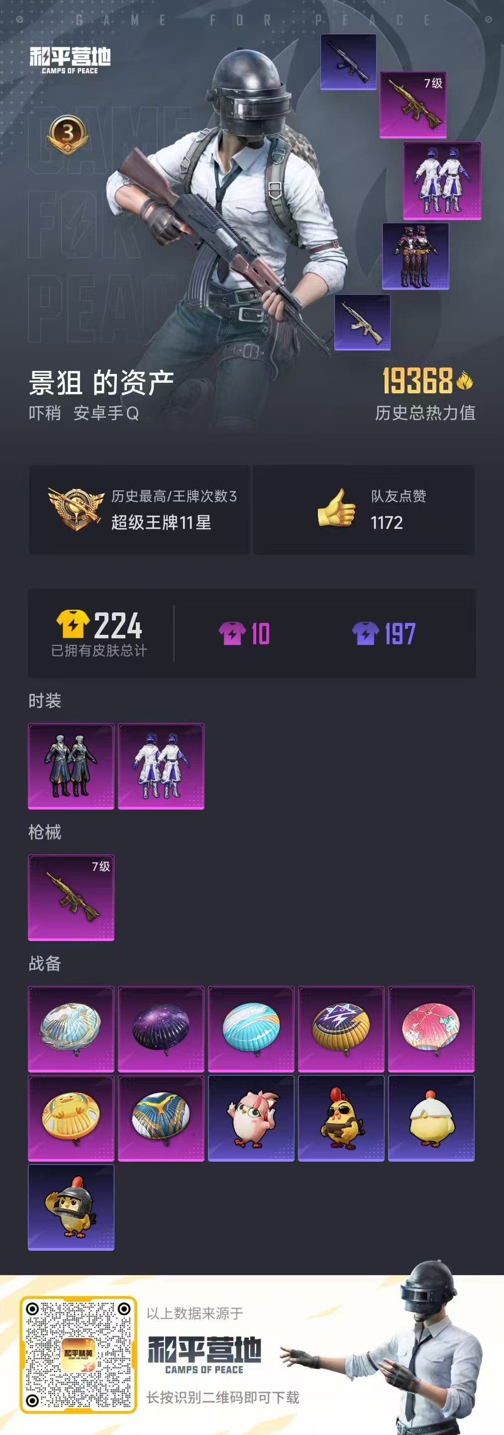 HPSJ3335643和平精英账号详情图3