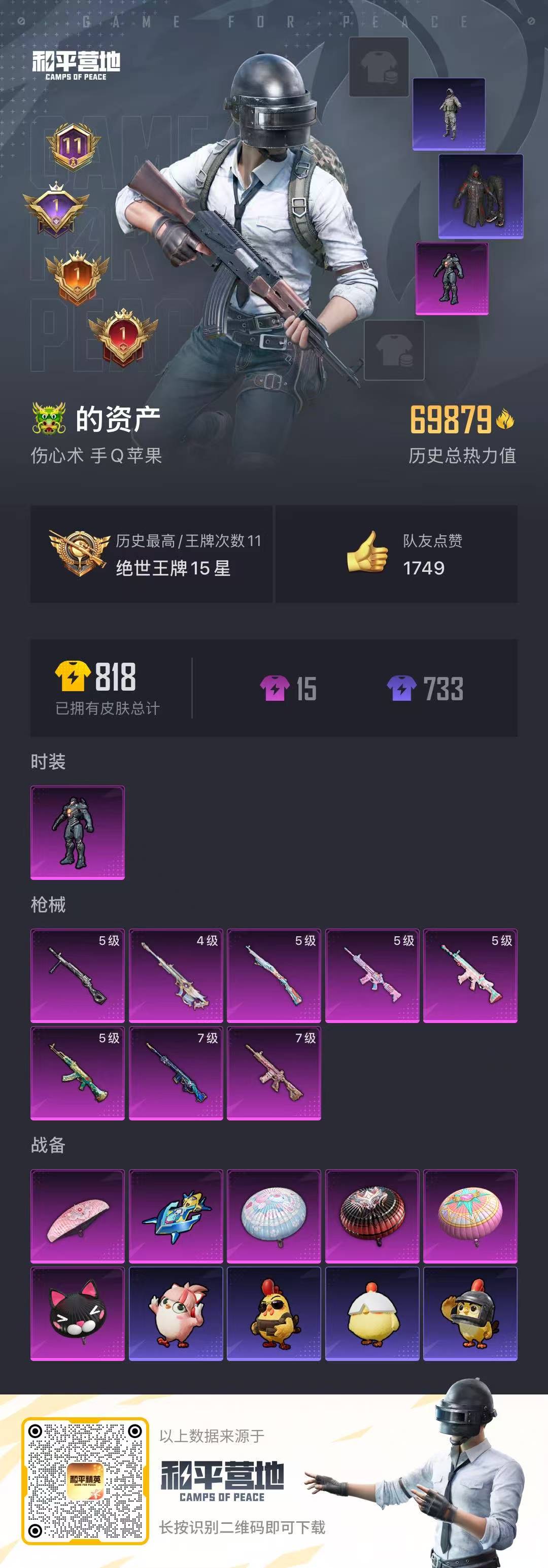 HPSJ3335644和平精英账号详情图3