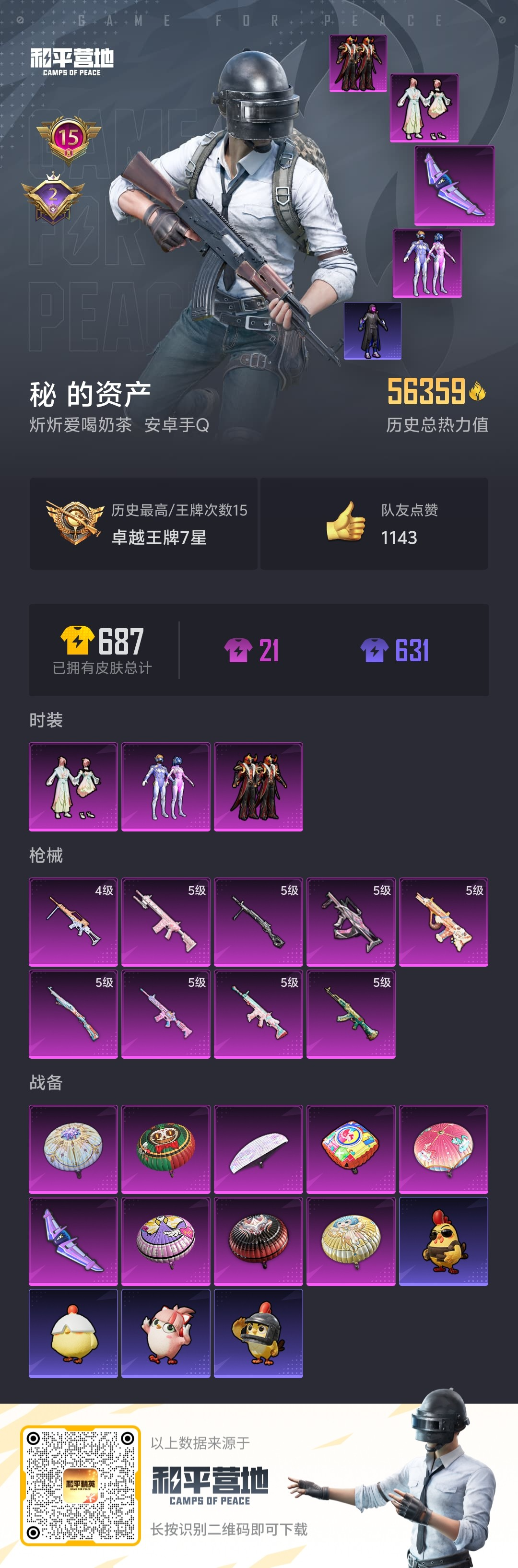 HPSJ3333536和平精英账号详情图3