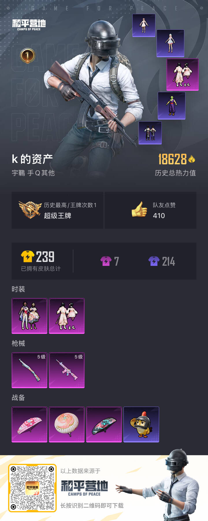 HPSJ3335689和平精英账号详情图3
