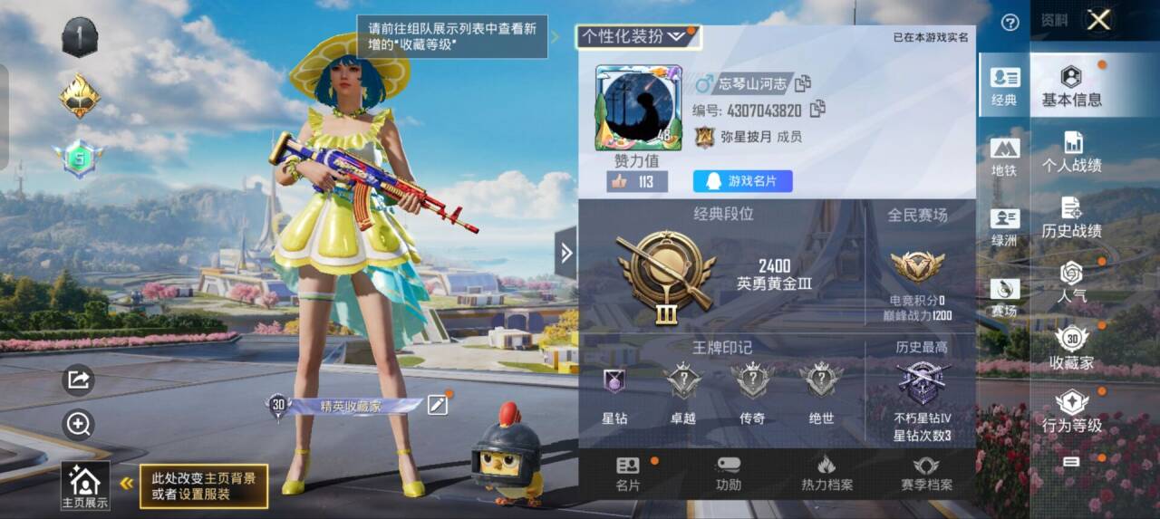 HPSJ3335688和平精英账号详情图2