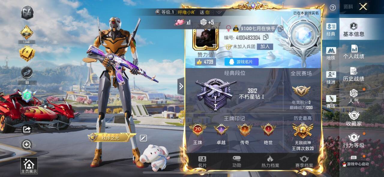 HPSJ3333576和平精英账号详情图2