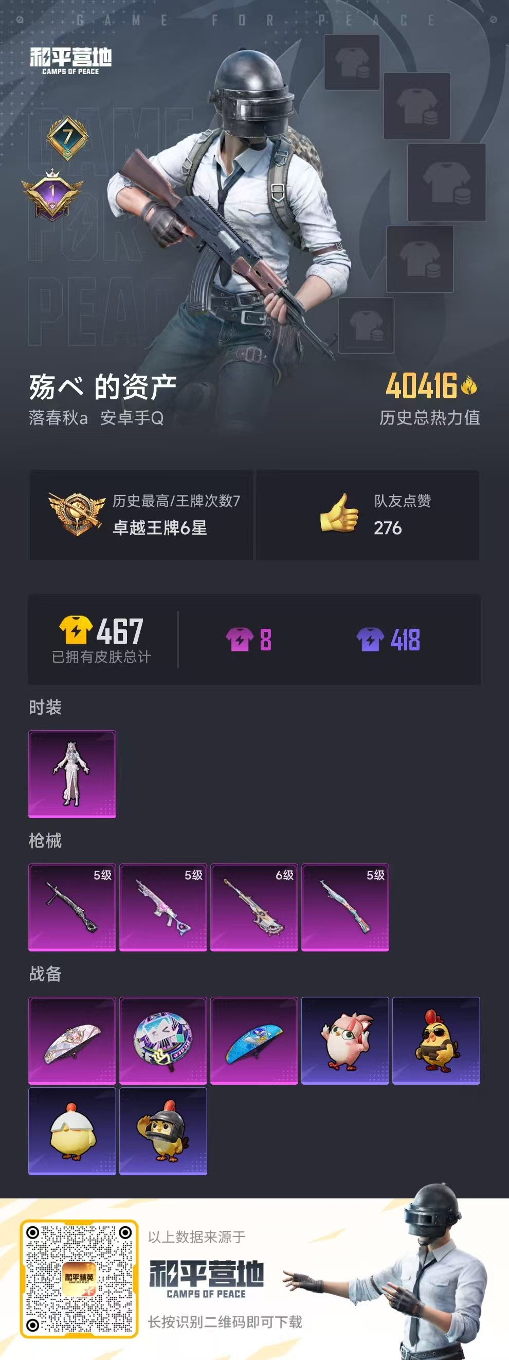 HPSJ3333575和平精英账号详情图3