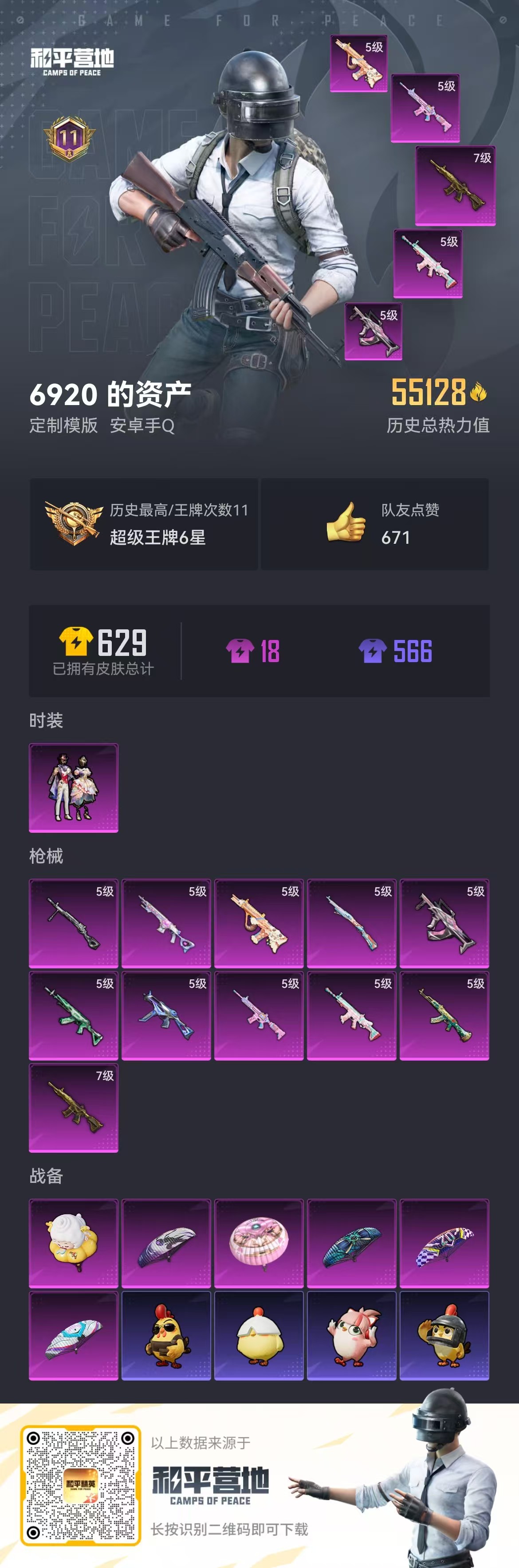 HPSJ3335693和平精英账号详情图2