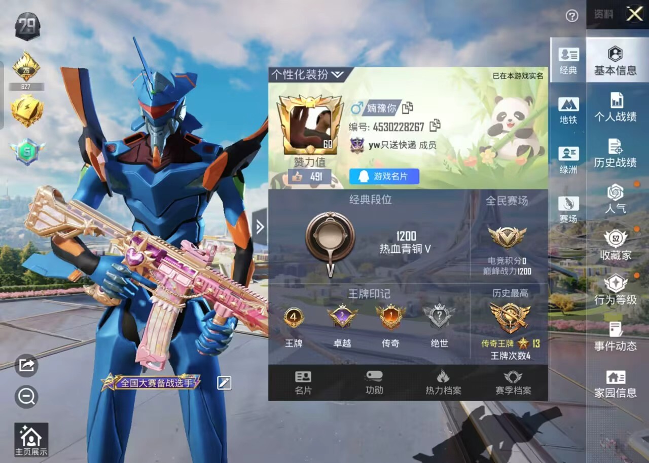 HPSJ3333591和平精英账号详情图2