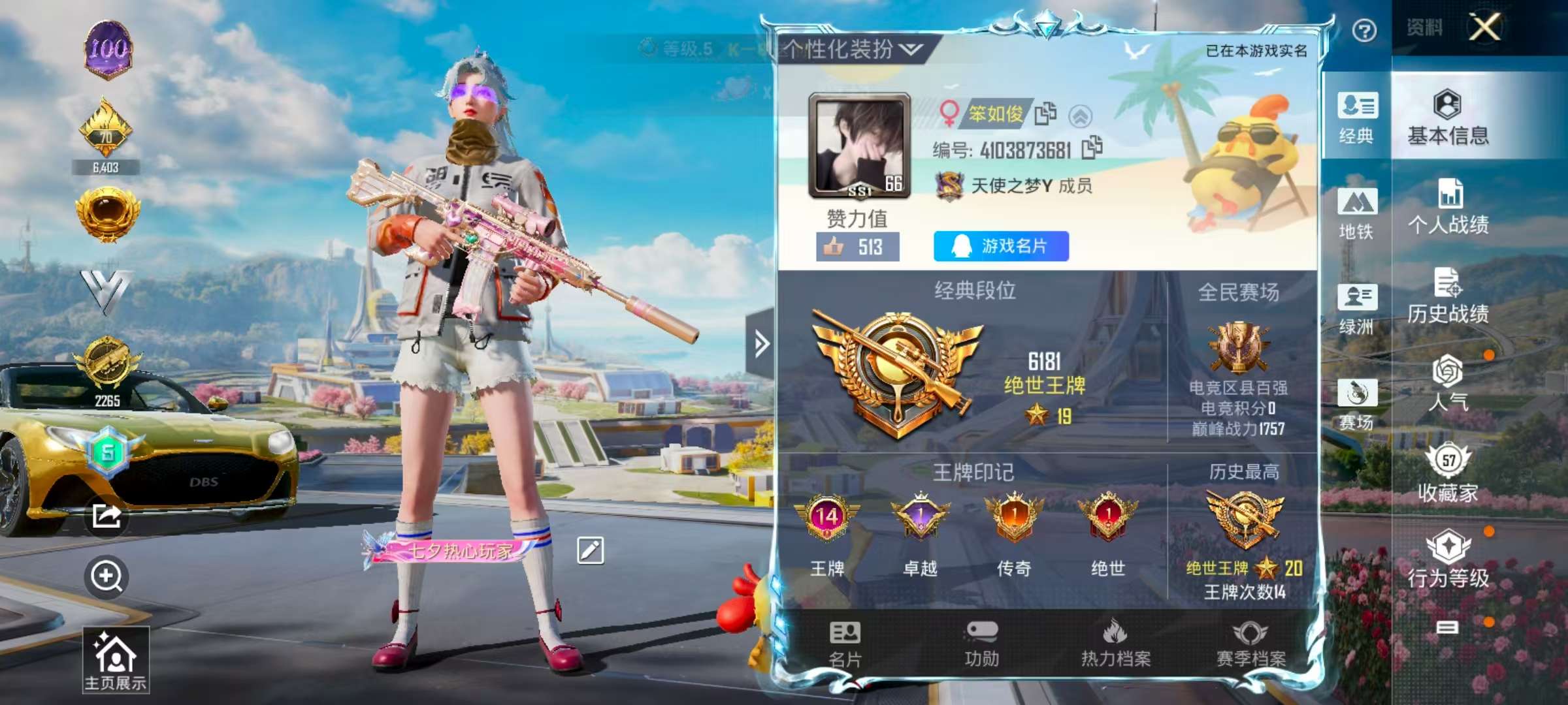 HPSJ3333488和平精英账号详情图2