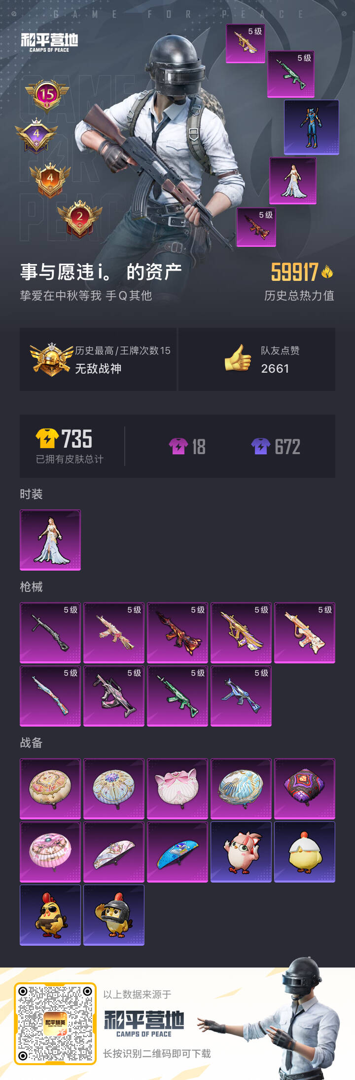 HPSJ3335709和平精英账号详情图3