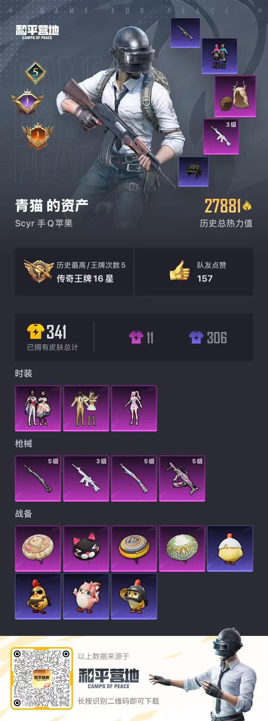 HPSJ3335698和平精英账号详情图3