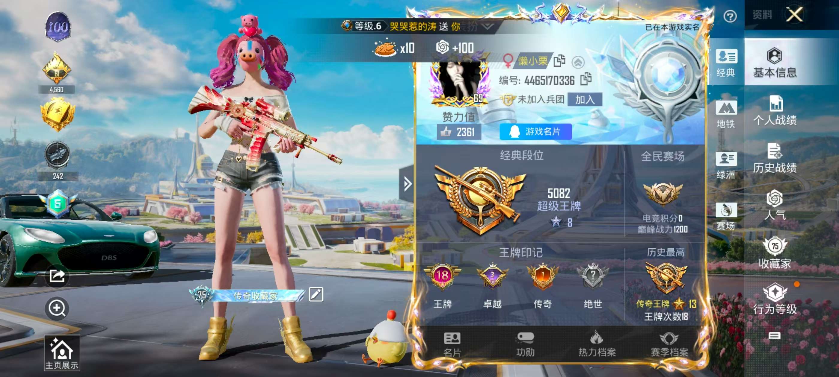 HPSJ3333566和平精英账号详情图2