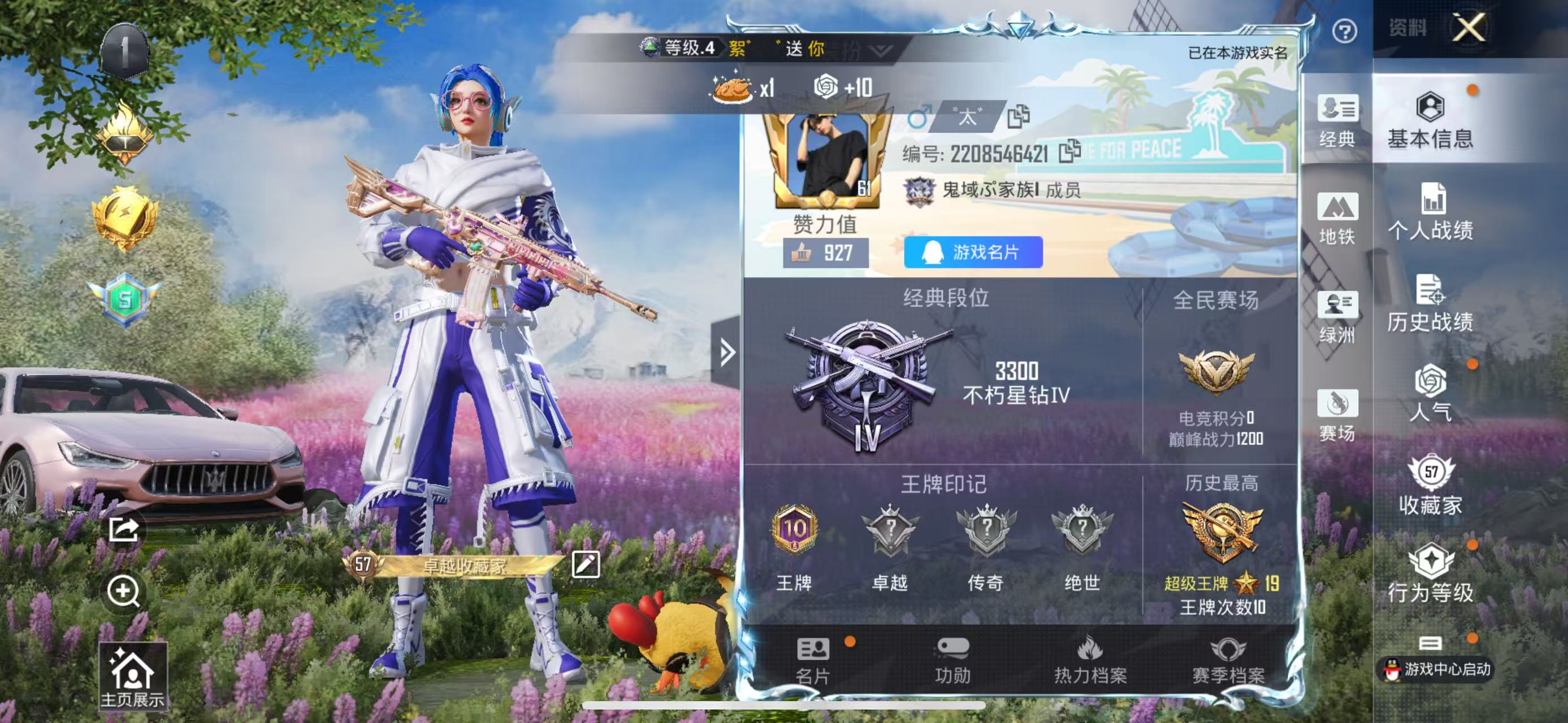 HPSJ3336217和平精英账号详情图2