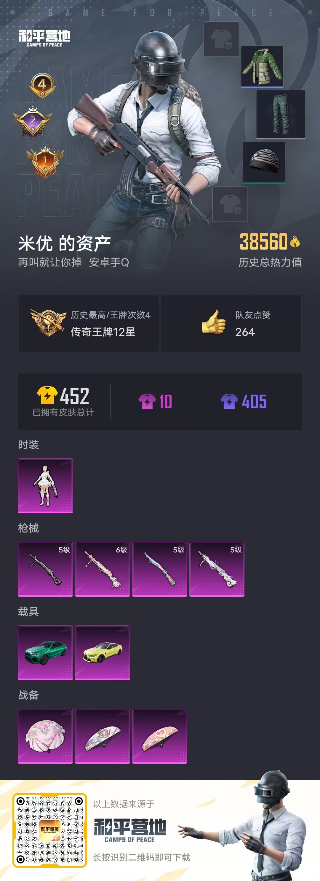 HPSJ3334168和平精英账号详情图3