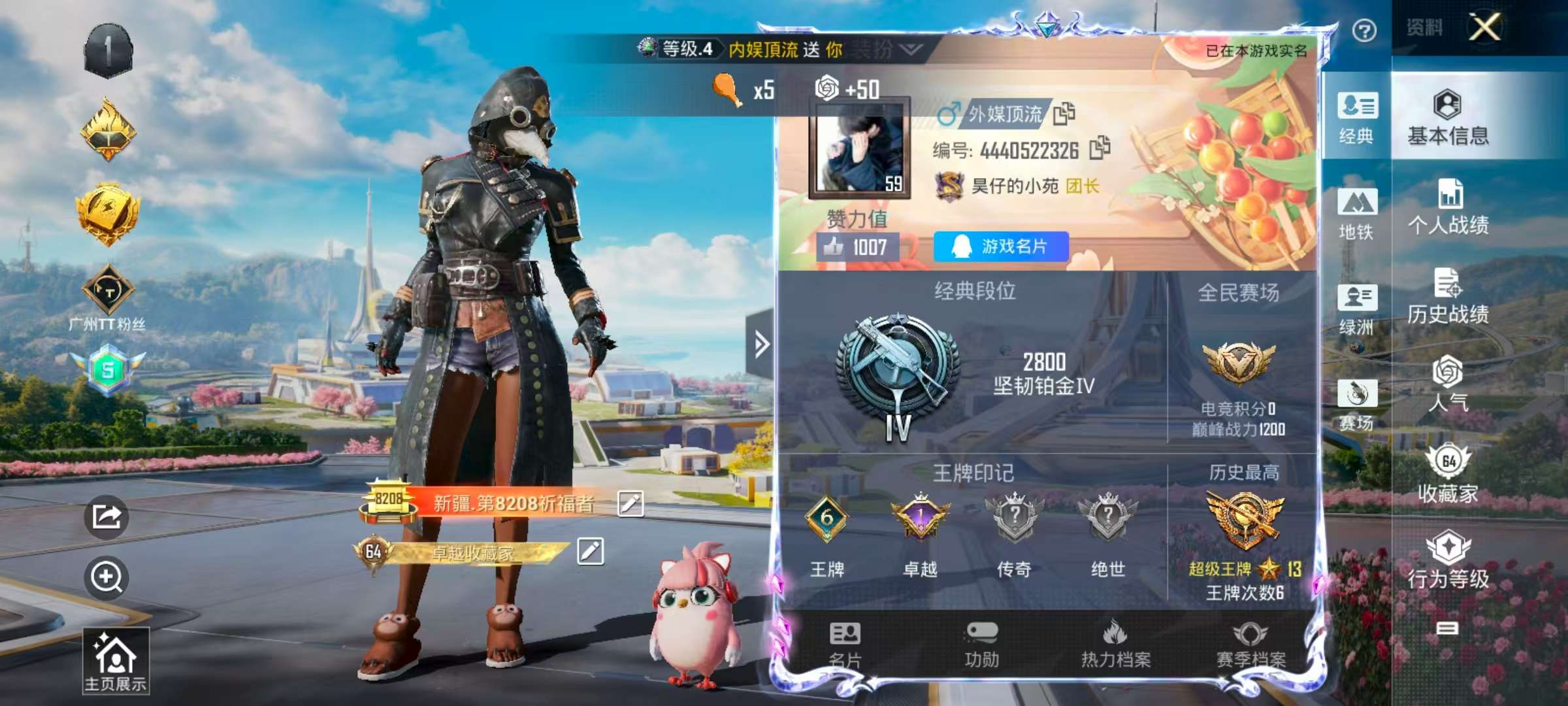 HPSJ3336234和平精英账号详情图2