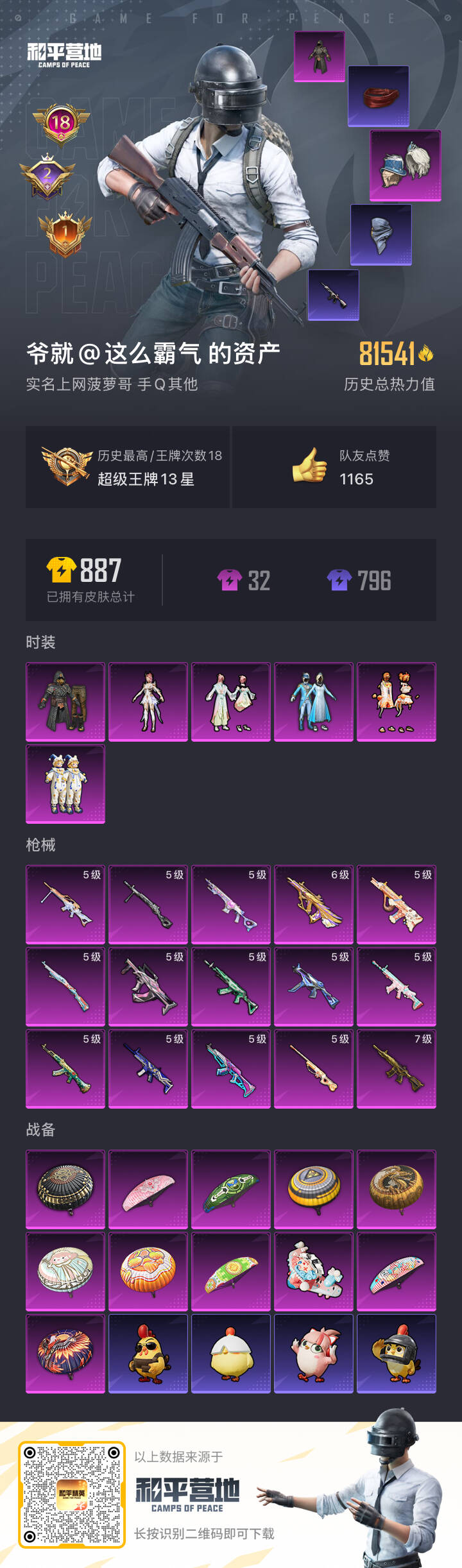 HPSJ3334135和平精英账号详情图3