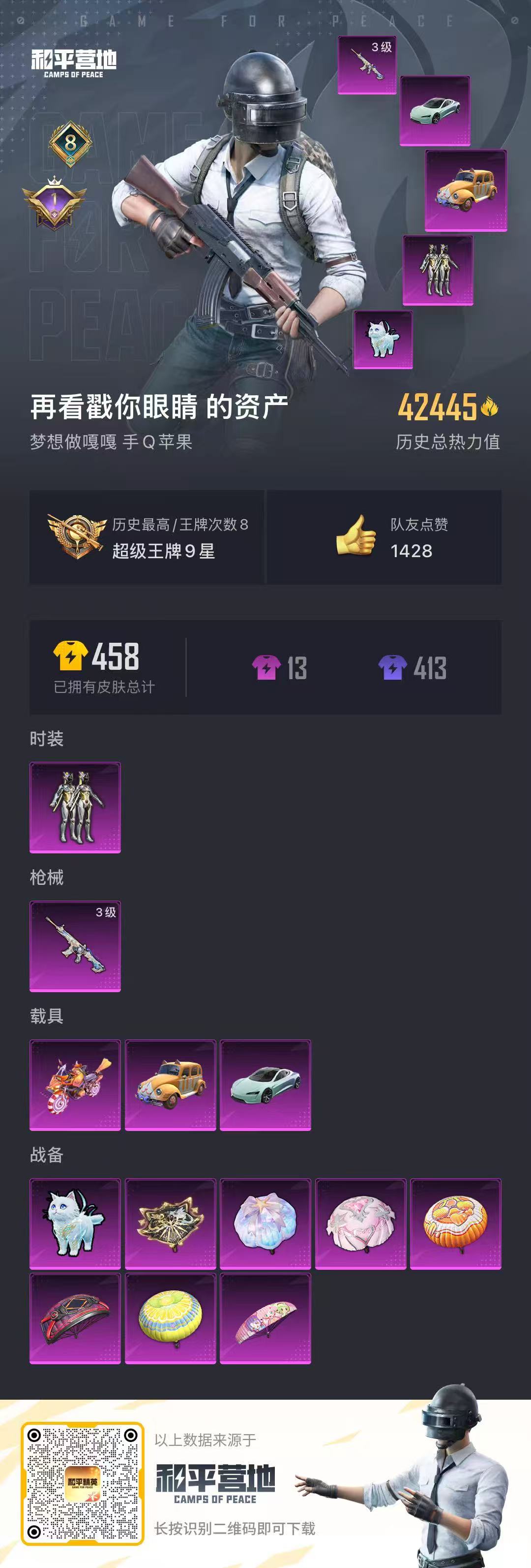 HPSJ3336213和平精英账号详情图3