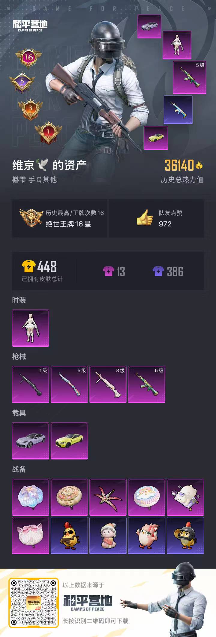 HPSJ3336207和平精英账号详情图3