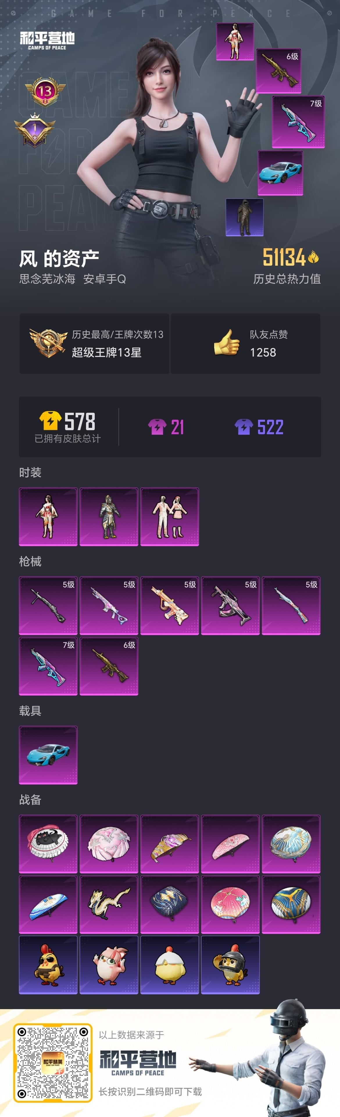 HPSJ3334224和平精英账号详情图4