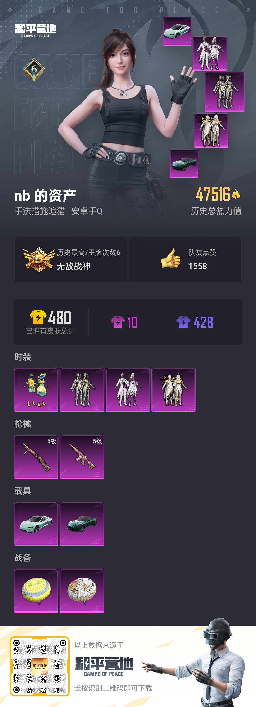 HPSJ3334166和平精英账号详情图4