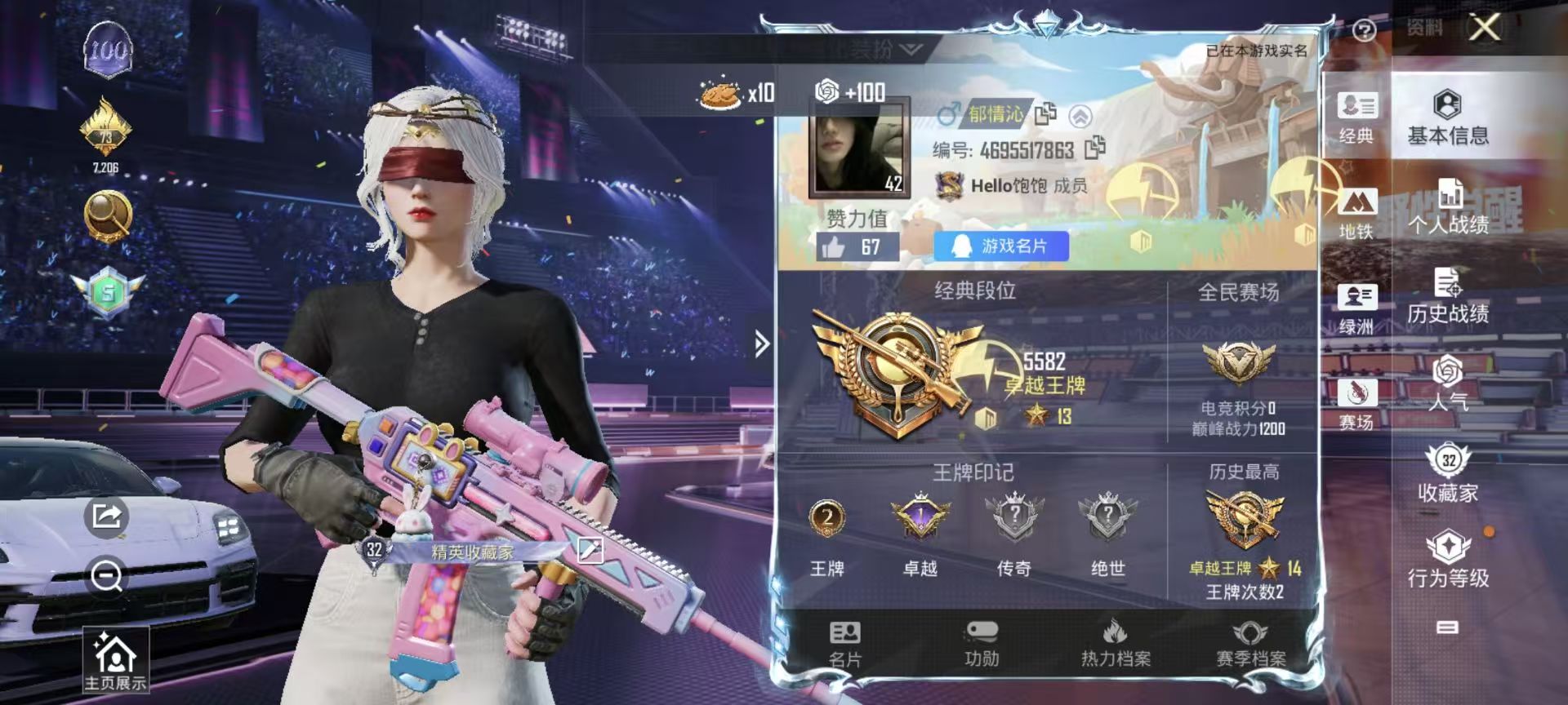HPSJ3334245和平精英账号详情图2