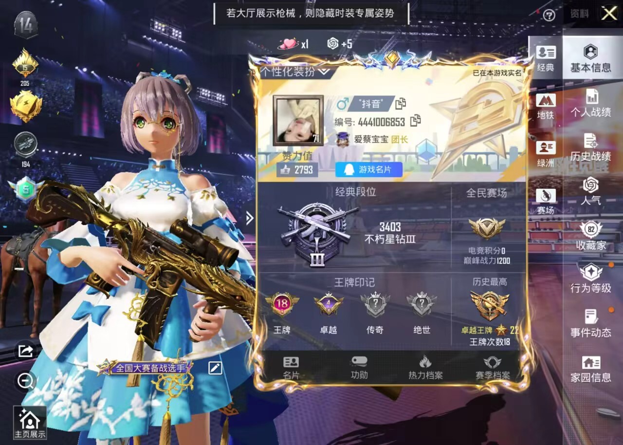 HPSJ3336215和平精英账号详情图2
