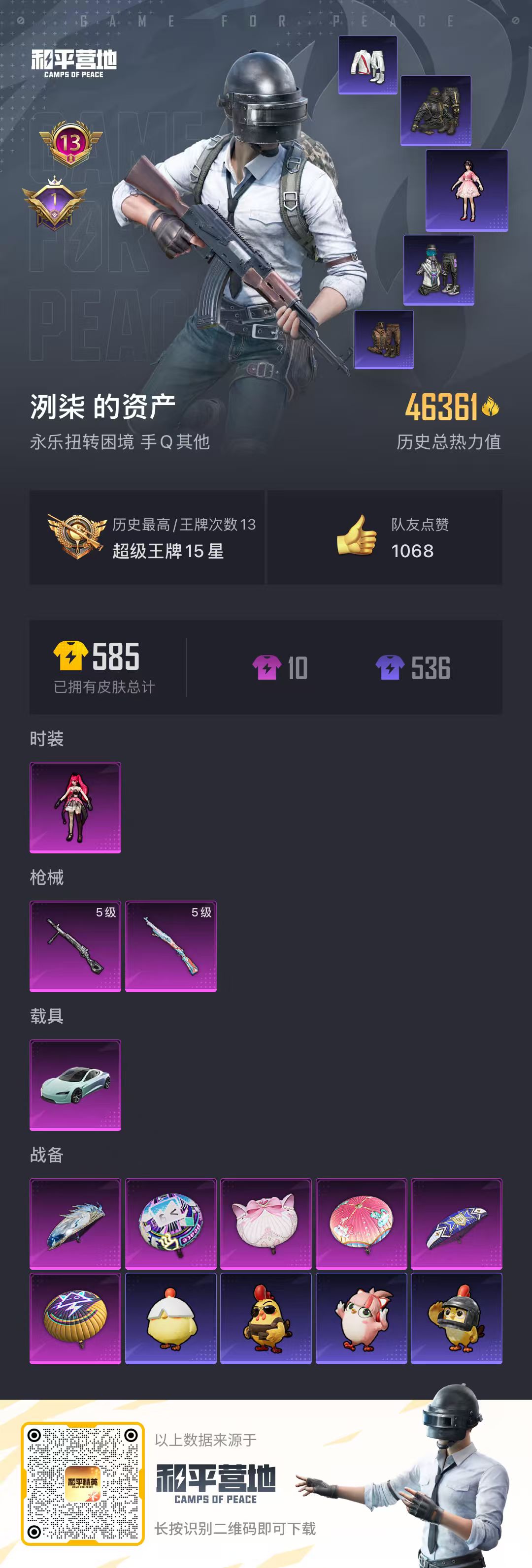 HPSJ3334155和平精英账号详情图2