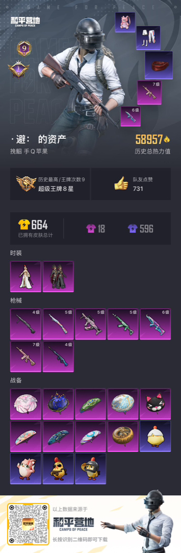 HPSJ3334971和平精英账号详情图3