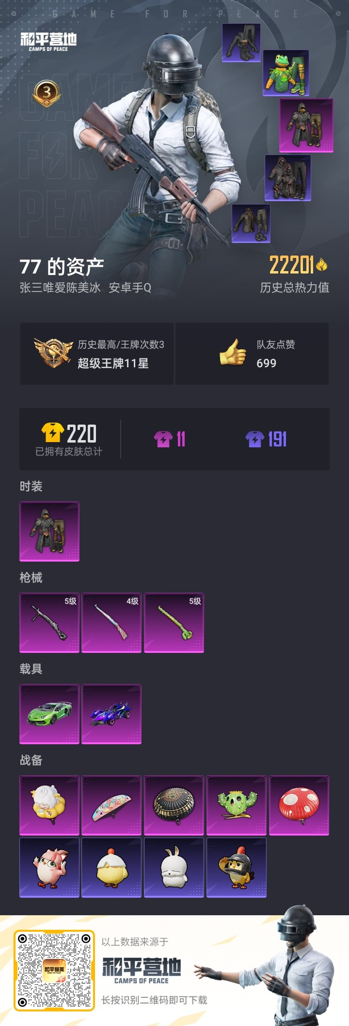 HPSJ3334981和平精英账号详情图4