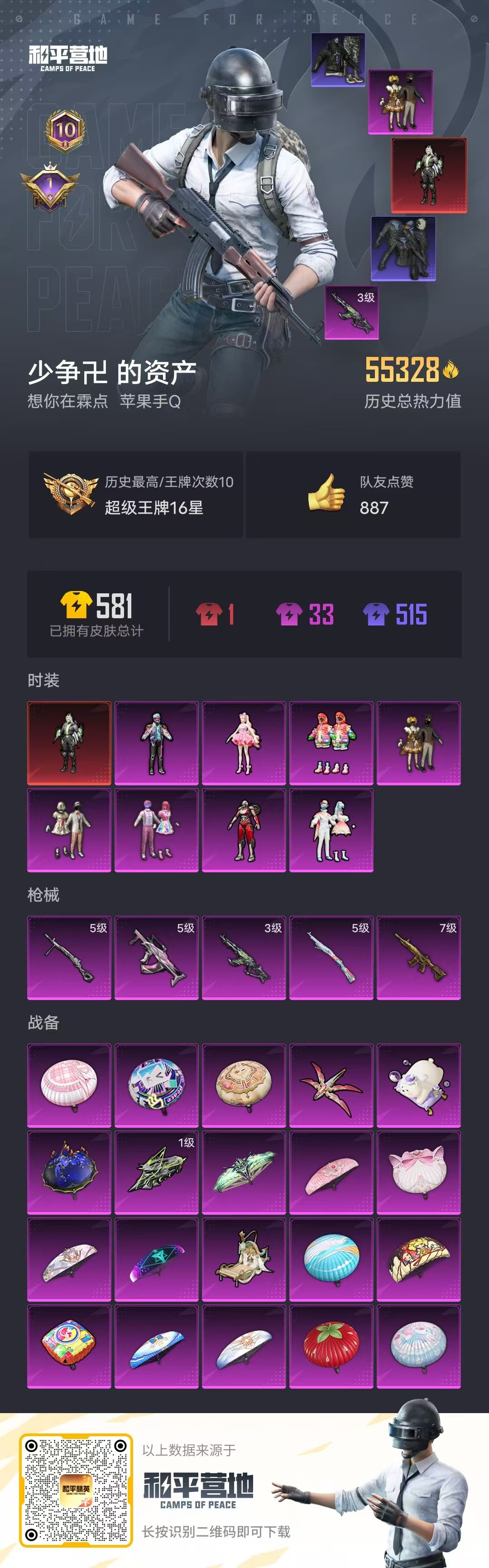 HPSJ3335227和平精英账号详情图3