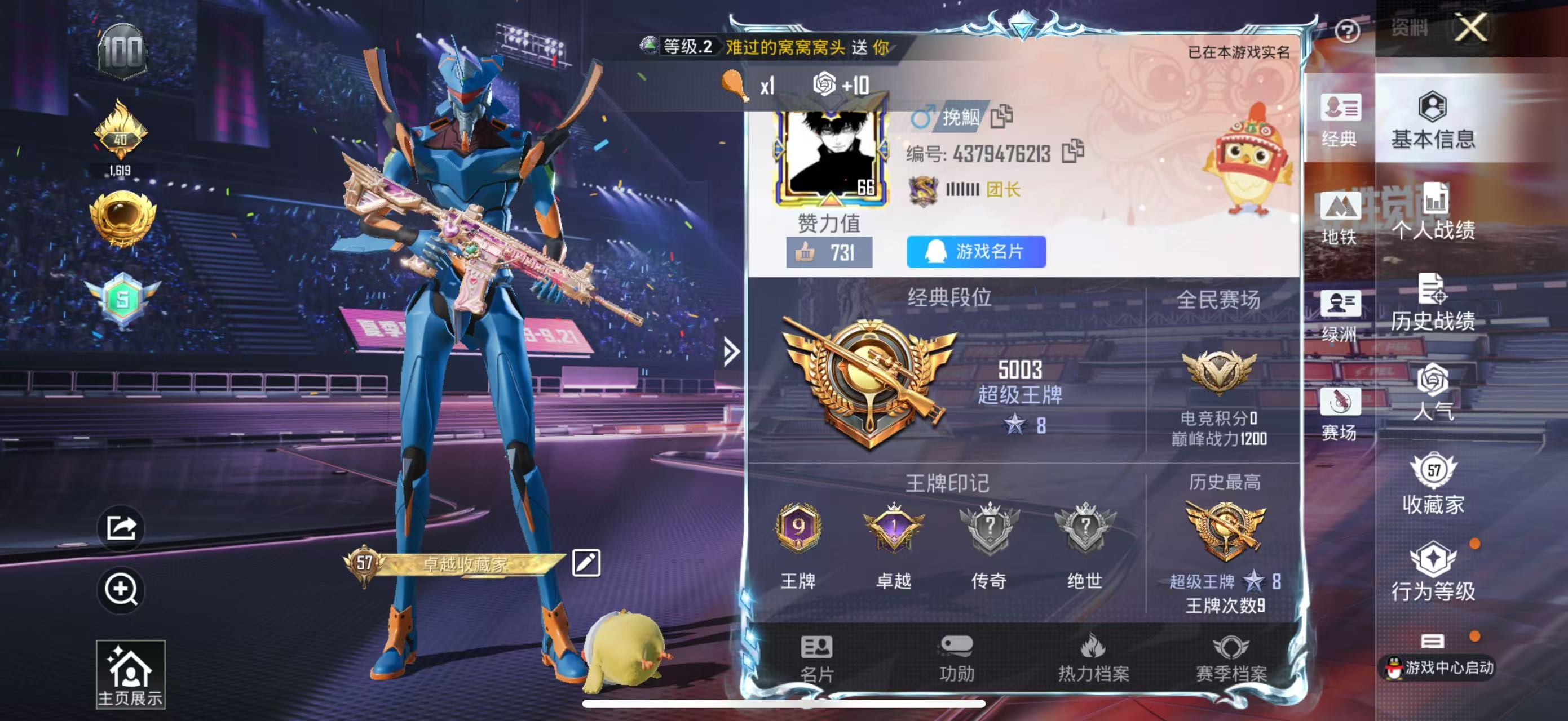 HPSJ3334971和平精英账号详情图2