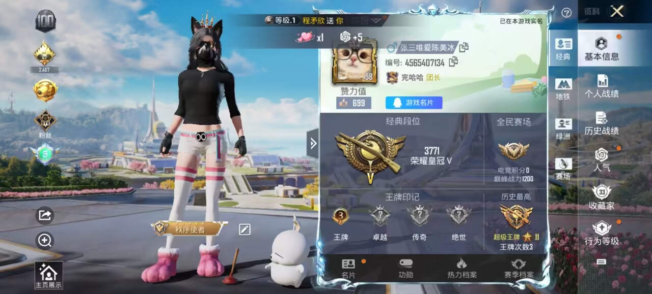 HPSJ3334981和平精英账号详情图2