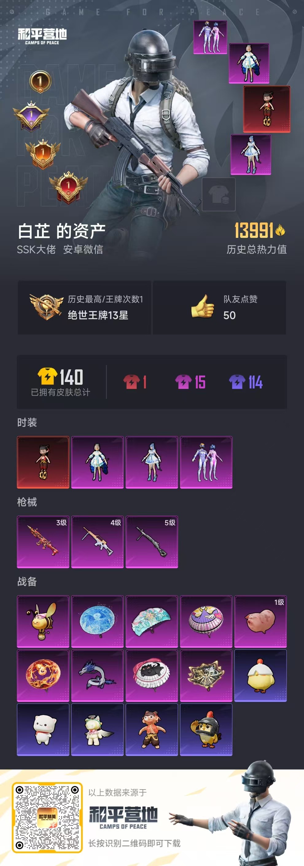 HPSJ3335869和平精英账号详情图3