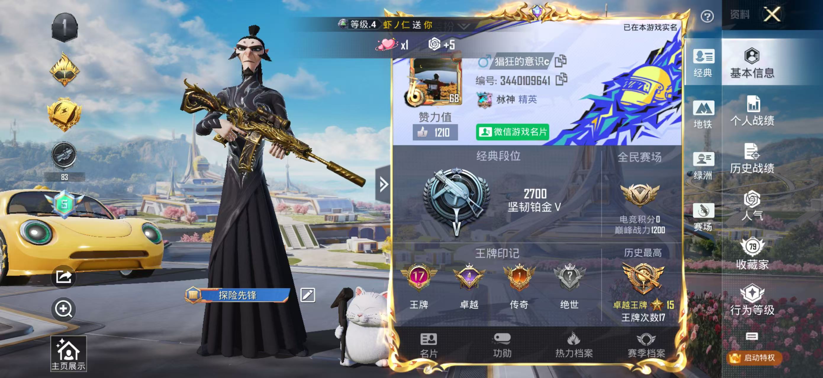 HPSJ3335910和平精英账号详情图2