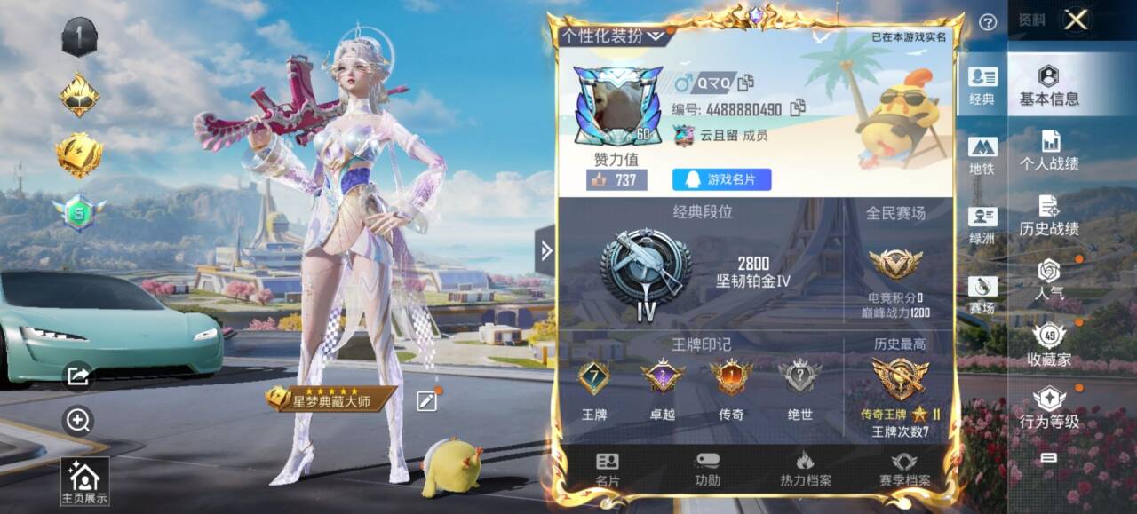 HPSJ3338393和平精英账号详情图2