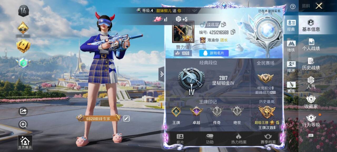 HPSJ3336305和平精英账号详情图2