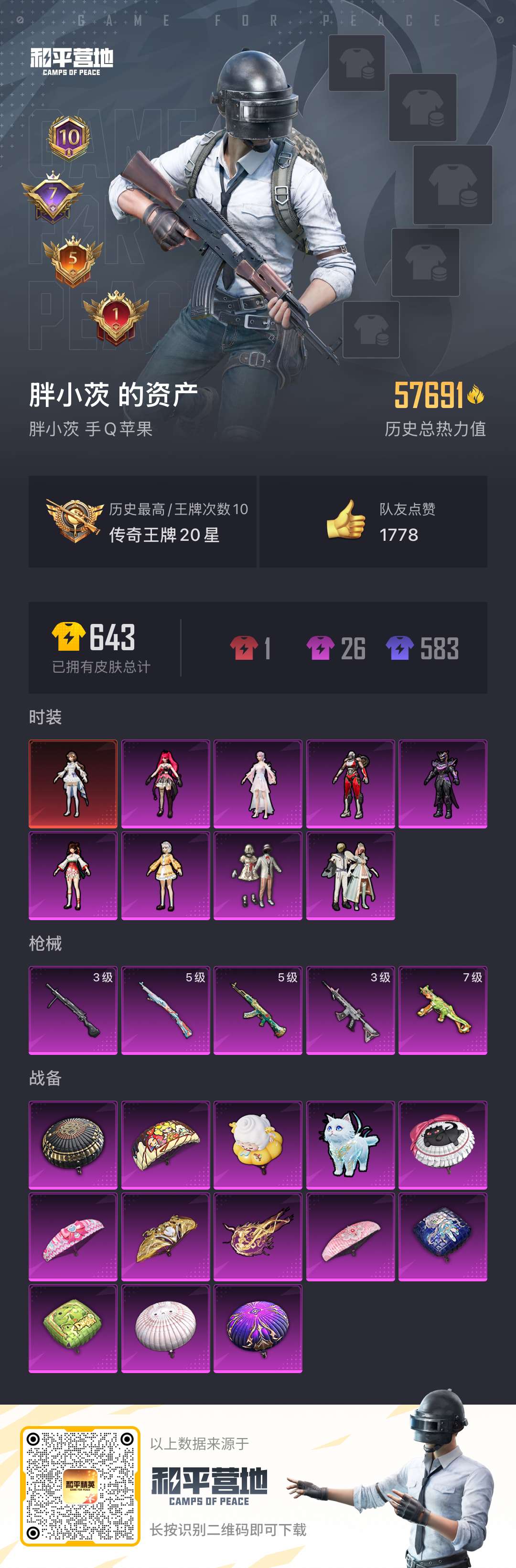 HPSJ3339015和平精英账号详情图3