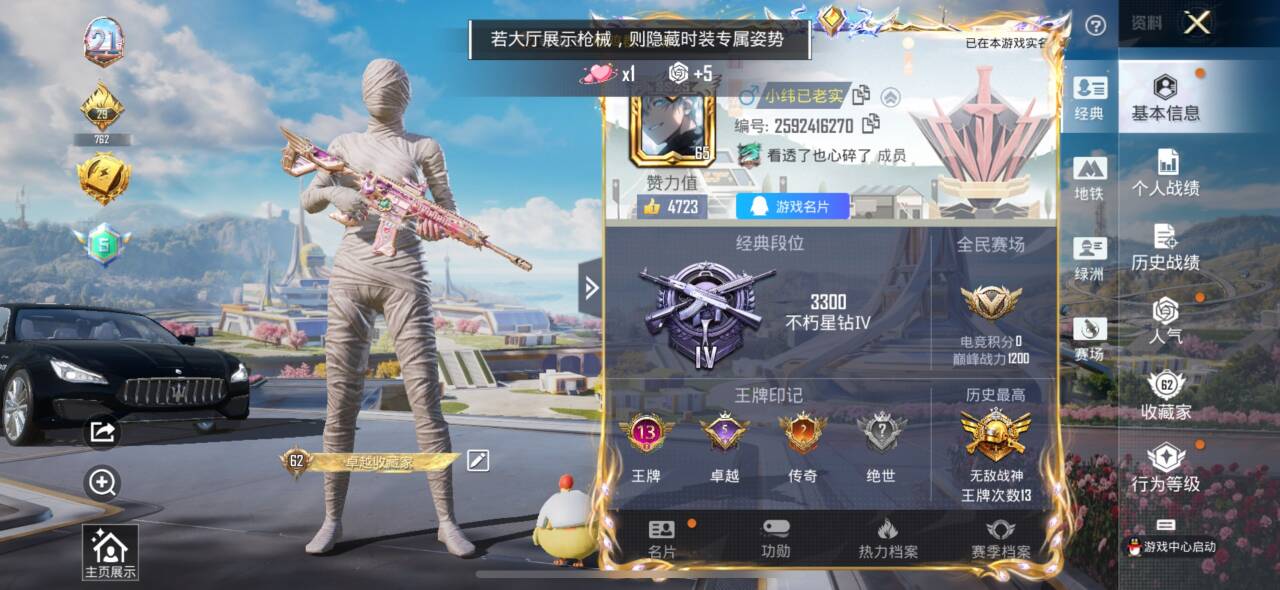 HPSJ3336273和平精英账号详情图2