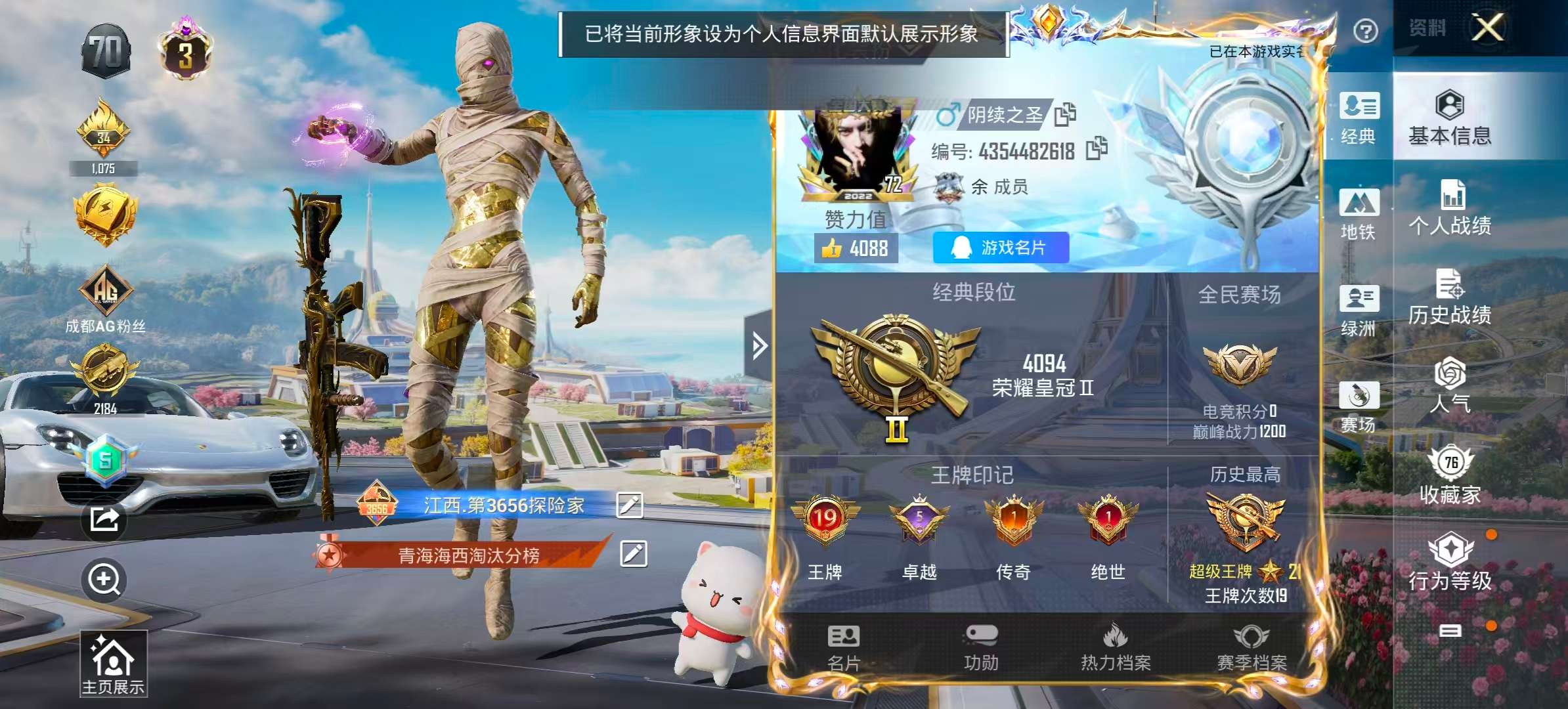 HPSJ3339900和平精英账号详情图2
