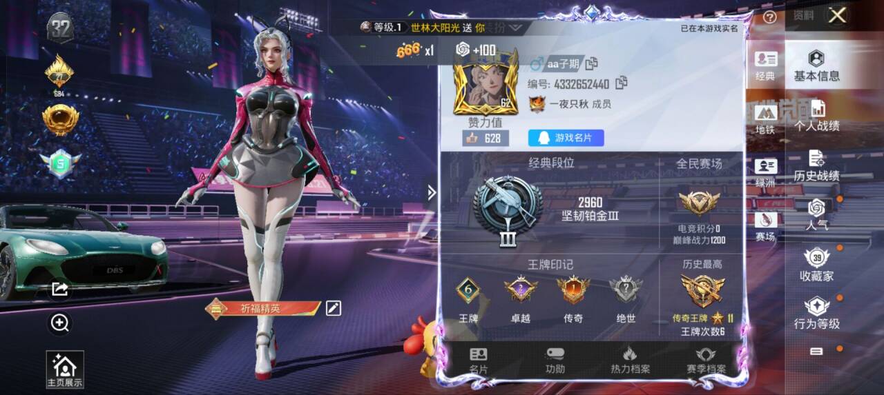 HPSJ3339906和平精英账号详情图2