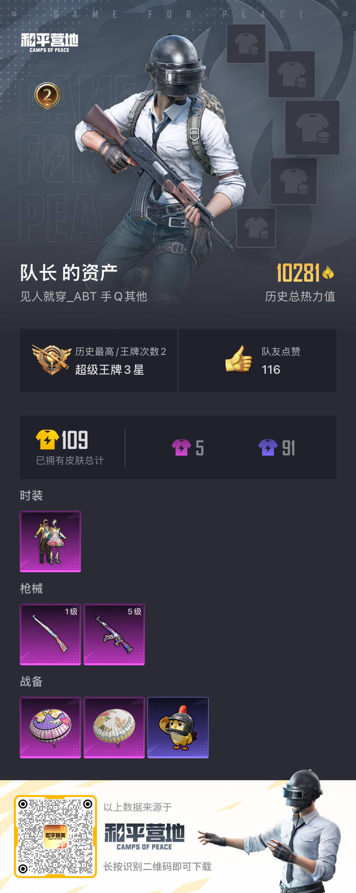 HPSJ3337658和平精英账号详情图2