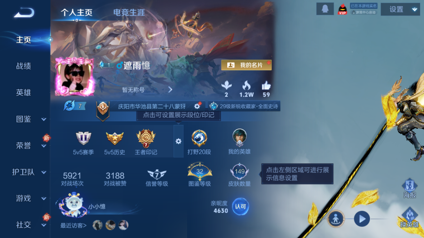 WZZM3362741王者荣耀账号详情图2 WZZM3362741王者荣耀账号详情图2