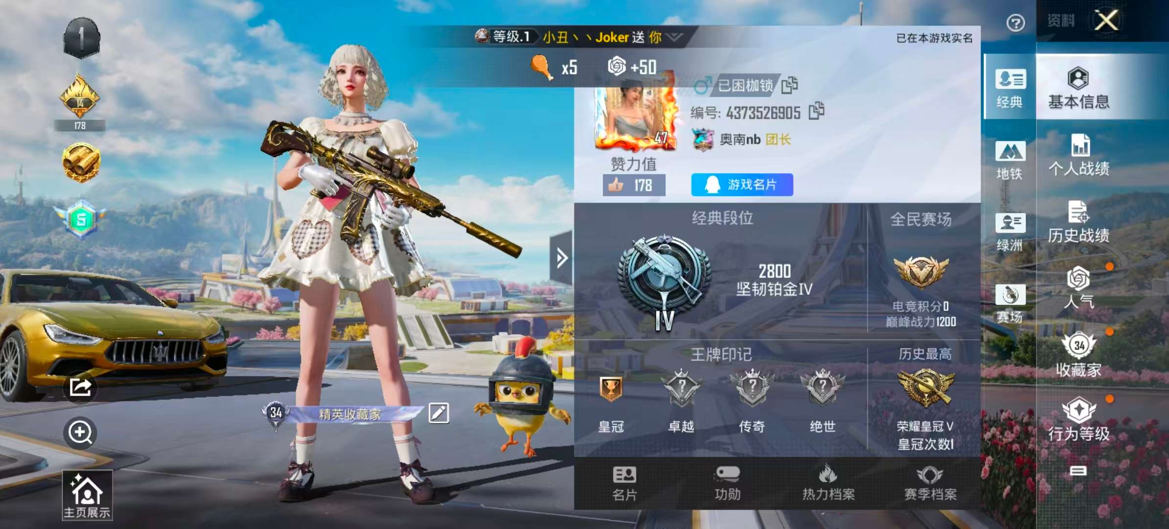 HPSJ3339886和平精英账号详情图2