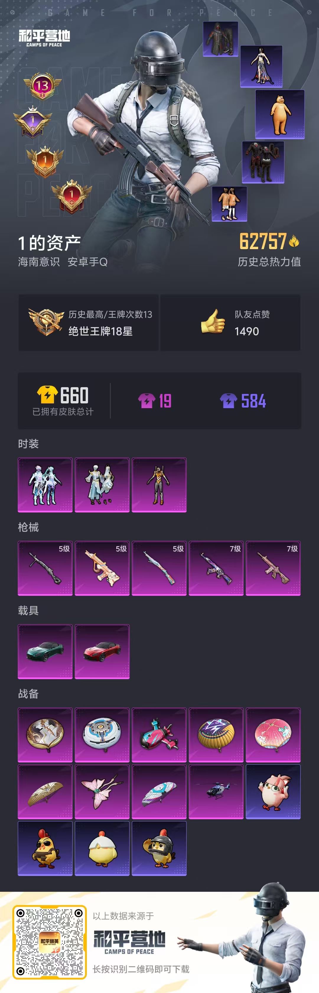 HPSJ3337734和平精英账号详情图3