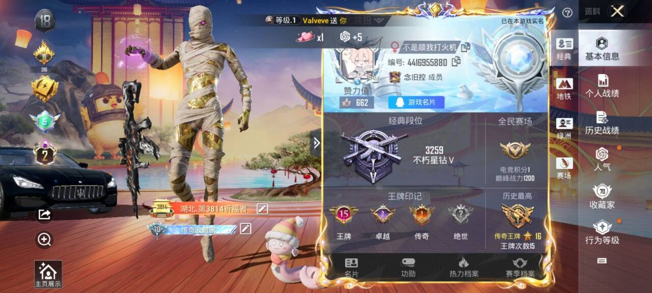 HPSJ3339883和平精英账号详情图2