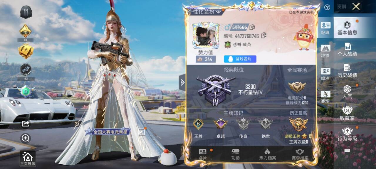 HPSJ3338275和平精英账号详情图3