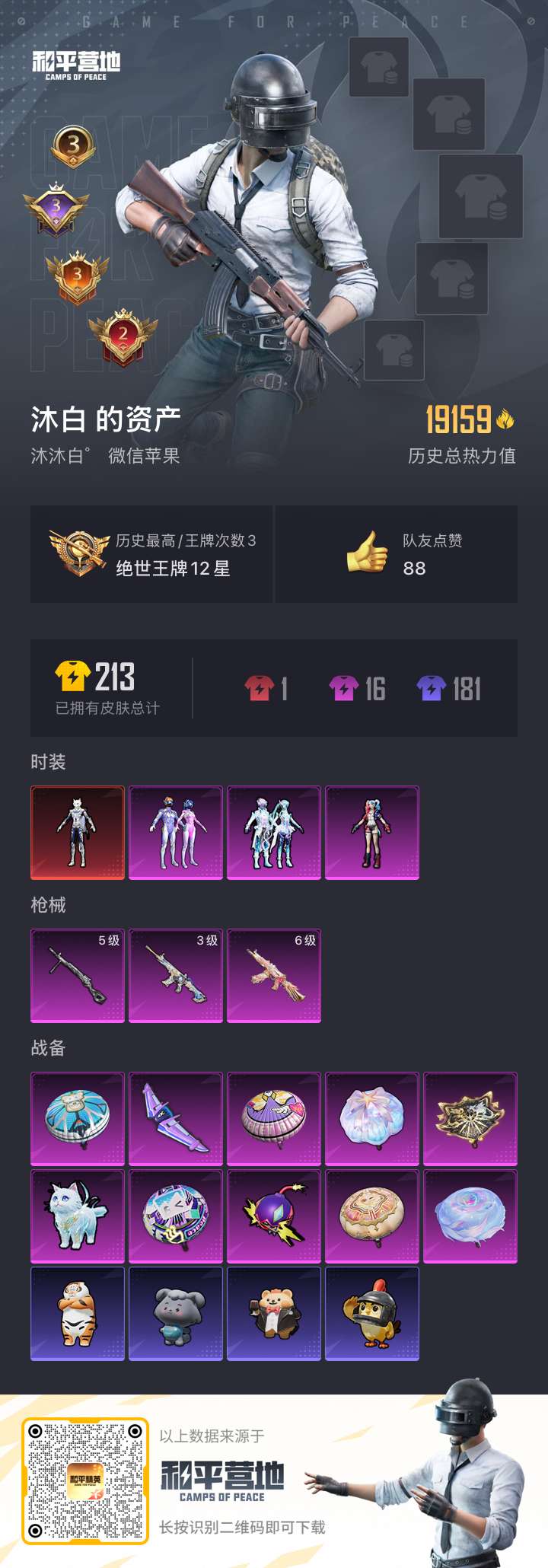 HPSJ3338285和平精英账号详情图4