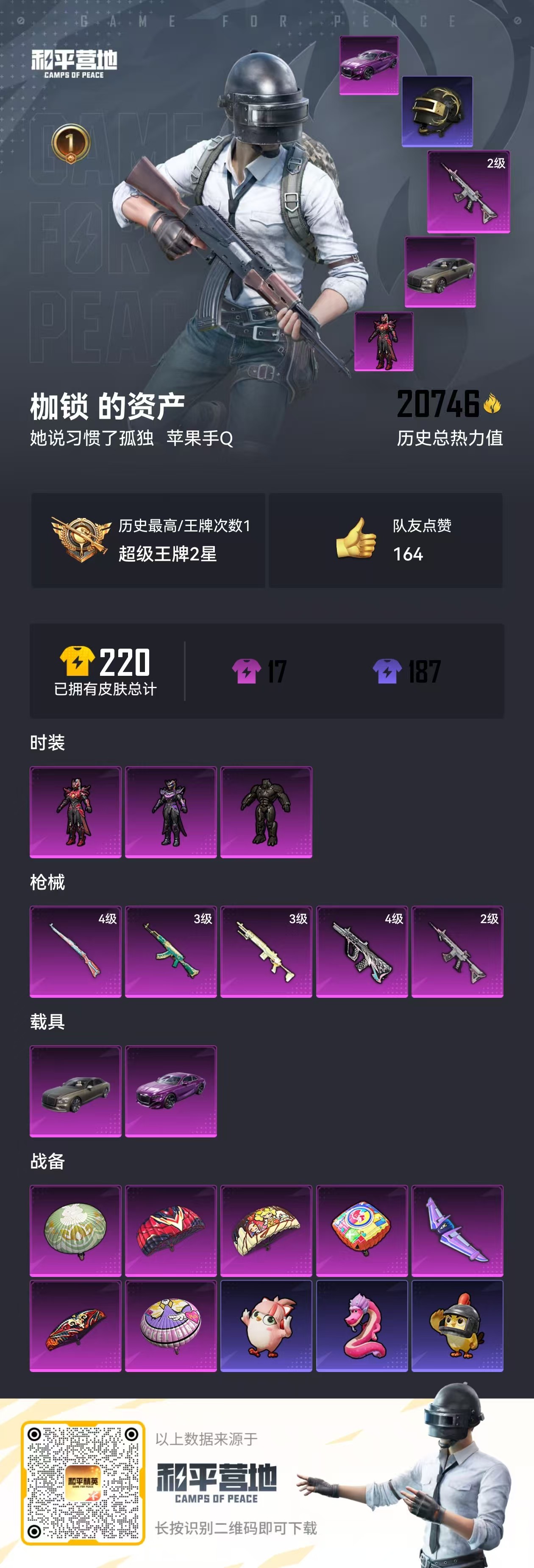 HPSJ3338308和平精英账号详情图3