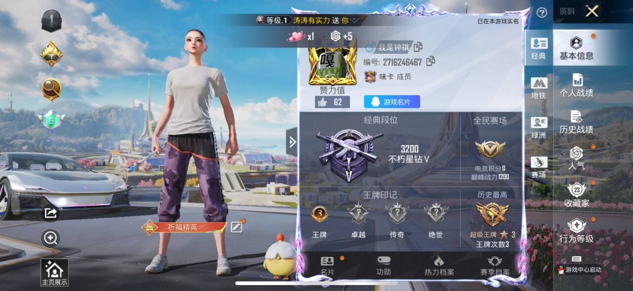HPSJ3338388和平精英账号详情图2
