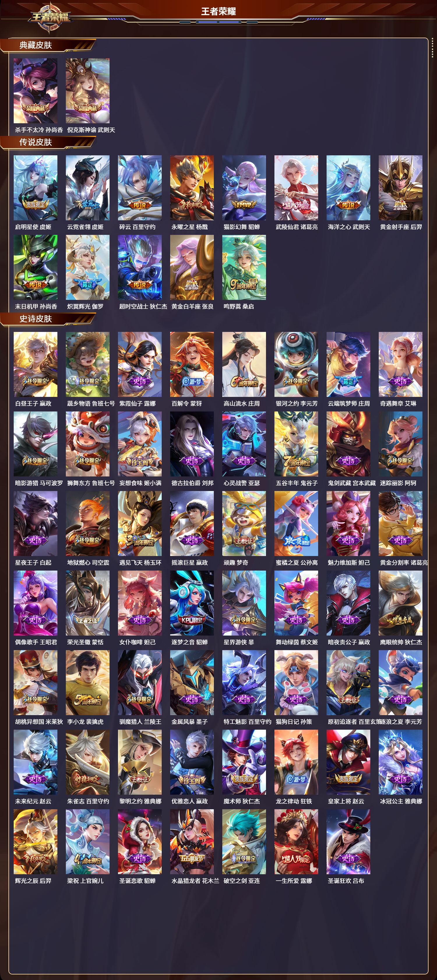 WZQM3371293王者荣耀账号详情图2 WZQM3371293王者荣耀账号详情图2