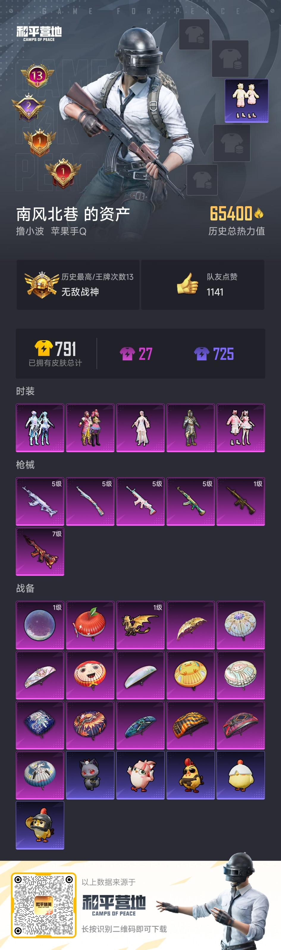 HPSJ3338305和平精英账号详情图3