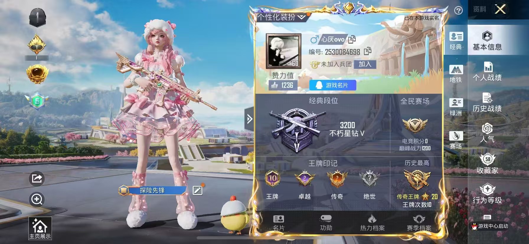 HPSJ3339036和平精英账号详情图2